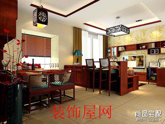 中式客厅吊顶效果图